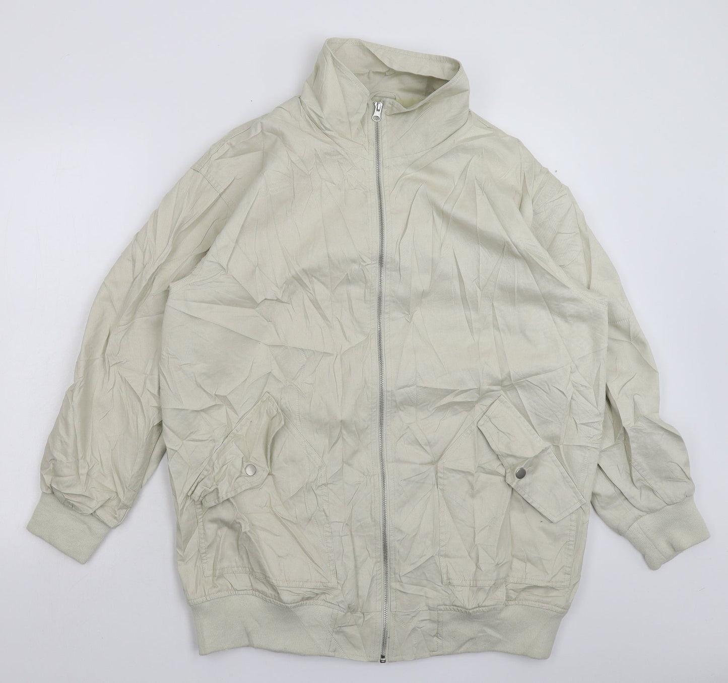 ASOS Womens Grey   Bomber Jacket Jacket Size 8  - Oversized