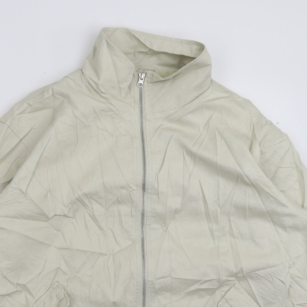 ASOS Womens Grey   Bomber Jacket Jacket Size 8  - Oversized