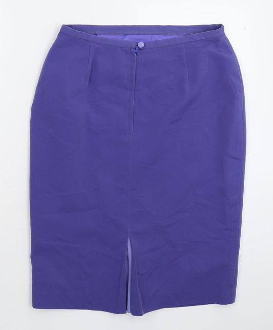 Yvonne Gyllon Womens Blue   Straight & Pencil Skirt Size 29 in
