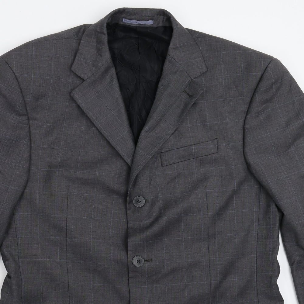 NEXT Mens Grey Check  Jacket Suit Jacket Size 38