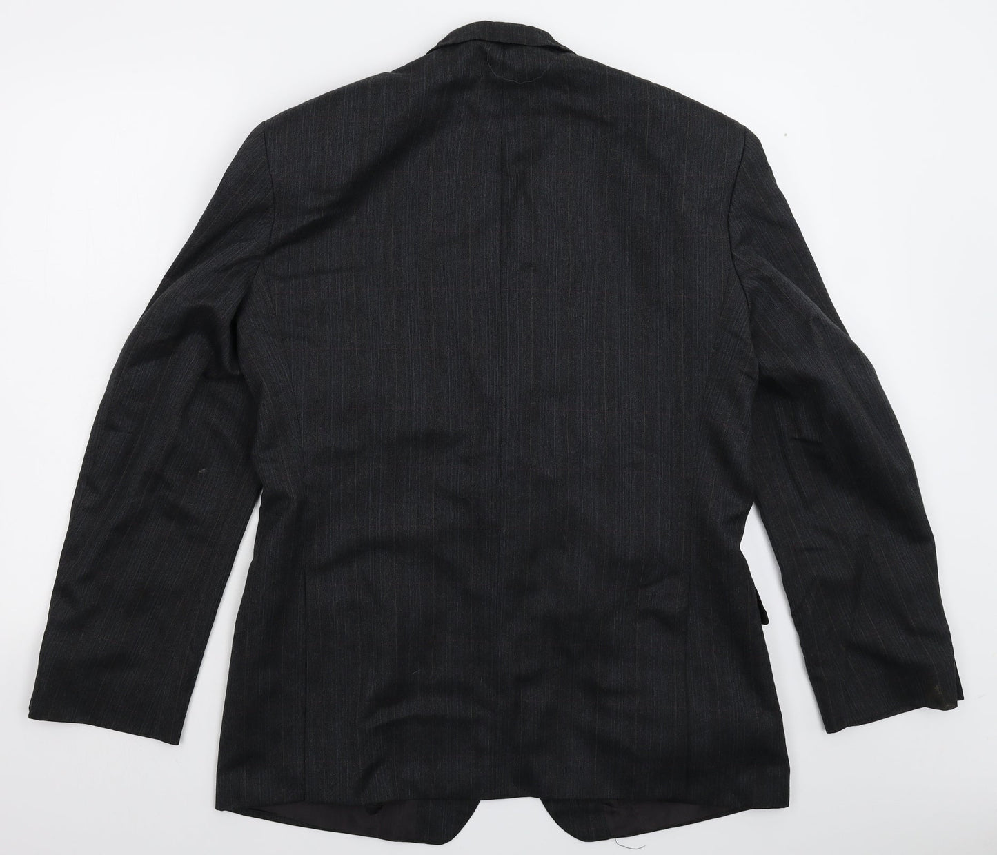 St Michael Mens Black Striped  Jacket Suit Jacket Size 40