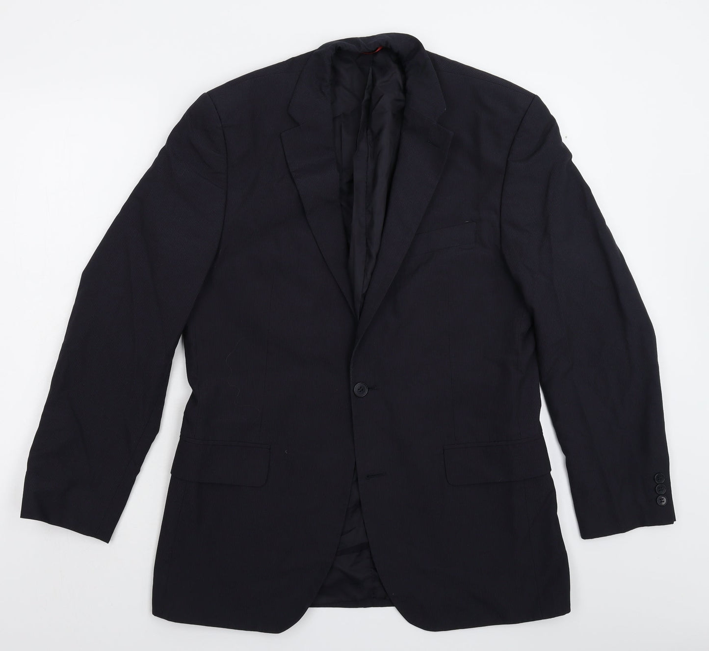 Burton Mens Black Striped  Jacket Suit Jacket Size 38
