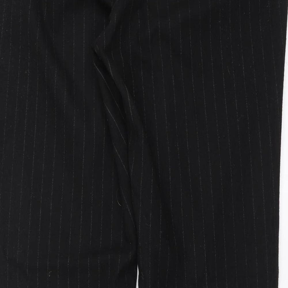 NEXT Womens Black Striped  Trousers  Size 14 L30 in