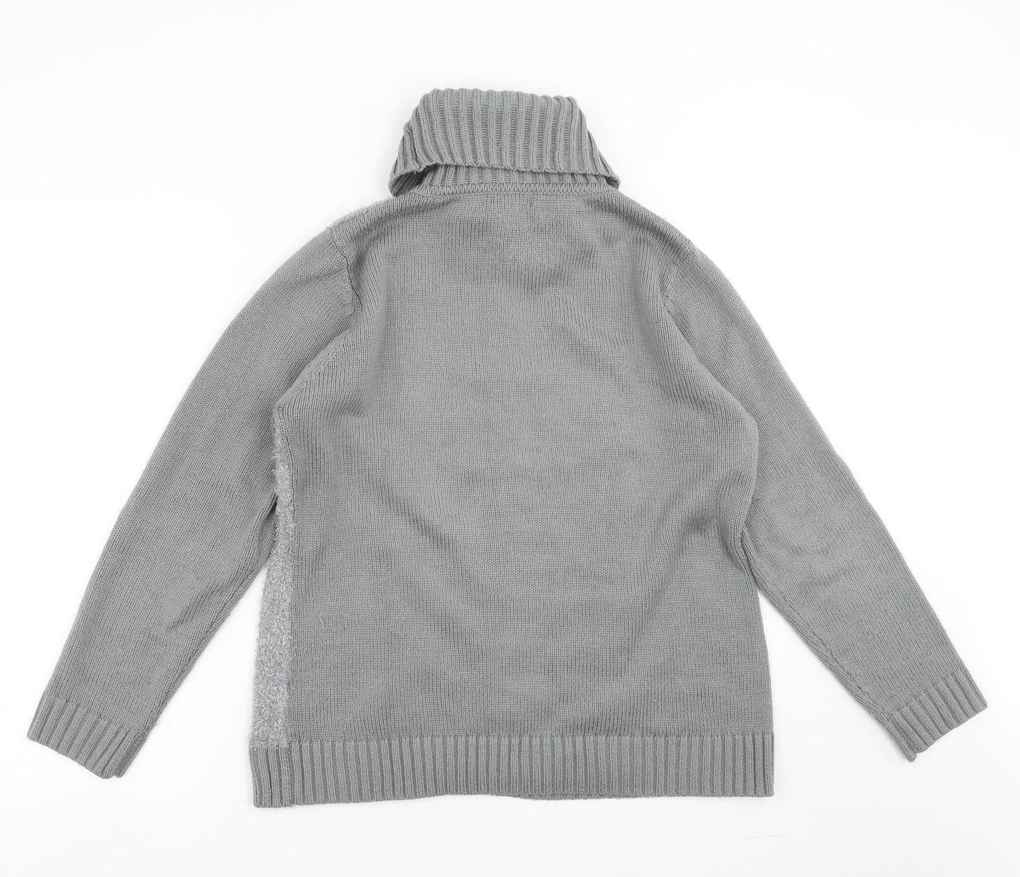 Fay Louise Womens Grey Striped  Pullover Jumper Size L