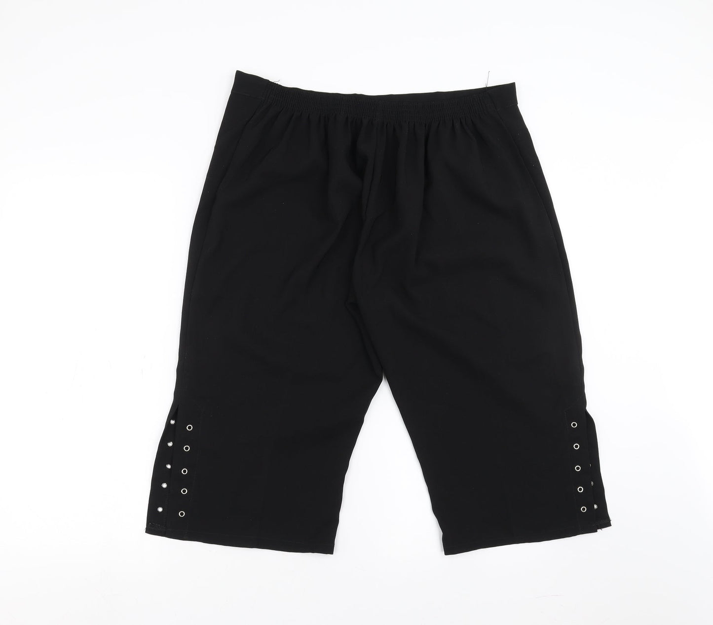 Preworn Womens Black   Cropped Trousers Size 2XL  - 17 in inside leg