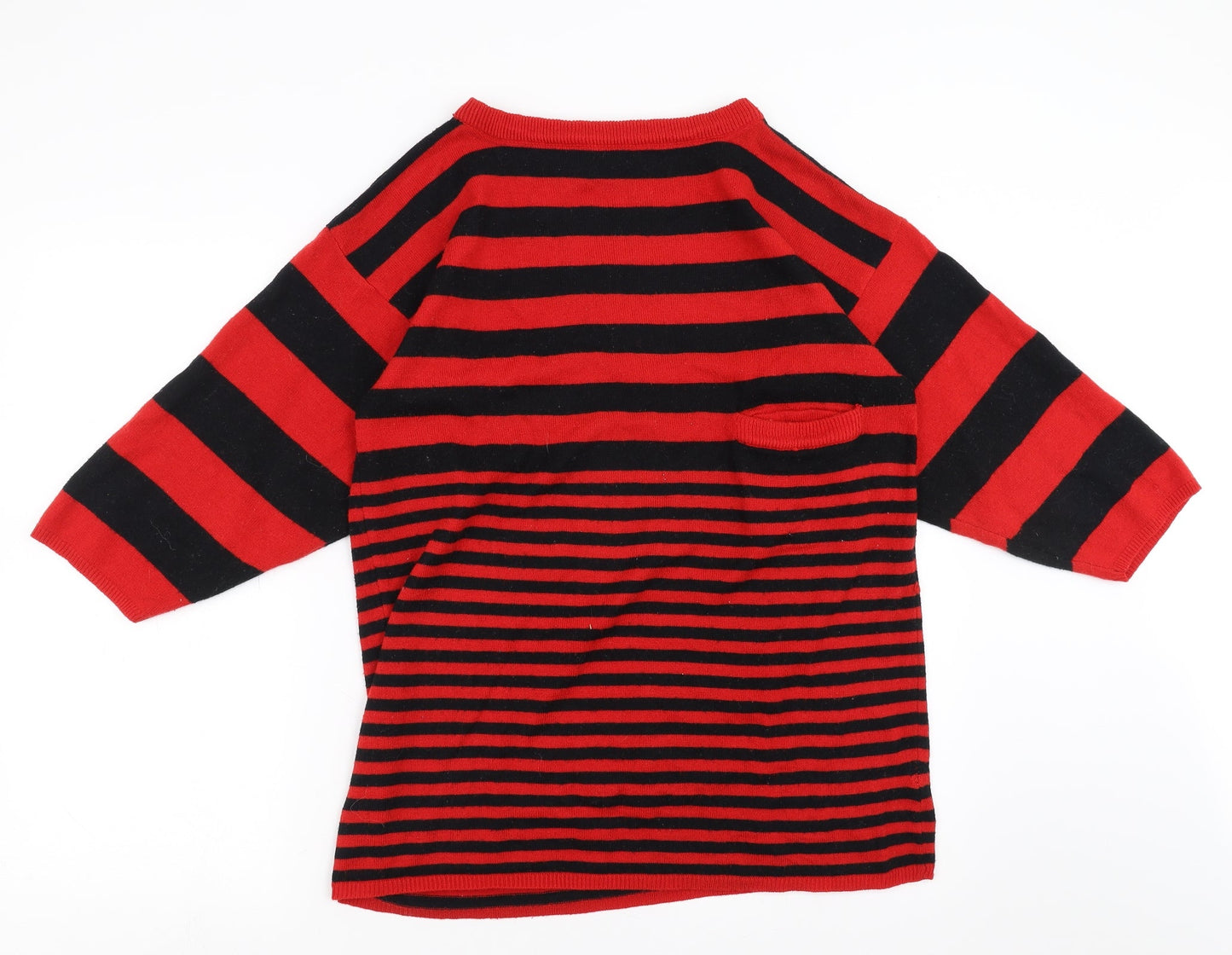 MICHAEL CARRIE Womens Red Striped  Pullover Jumper Size M