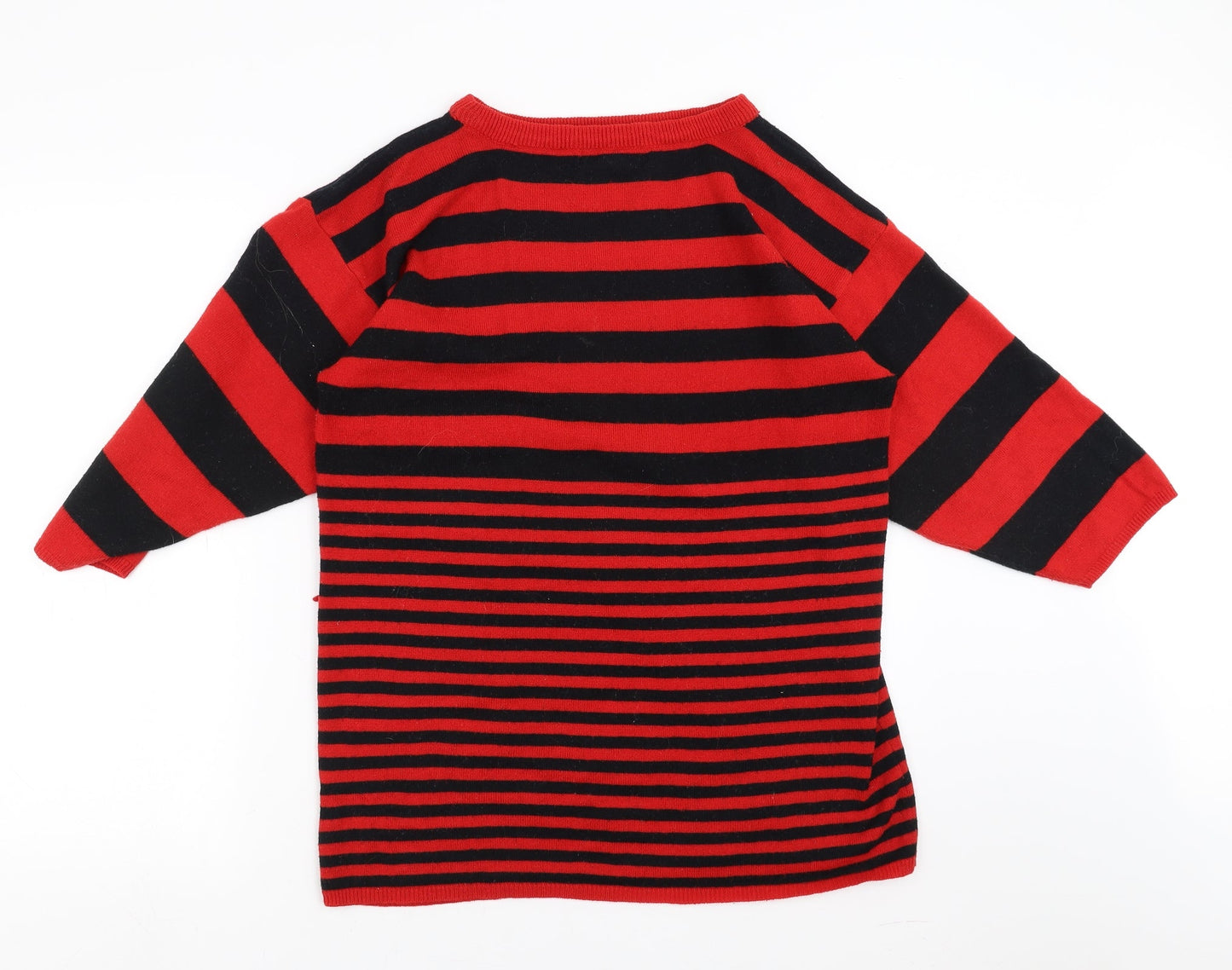 MICHAEL CARRIE Womens Red Striped  Pullover Jumper Size M