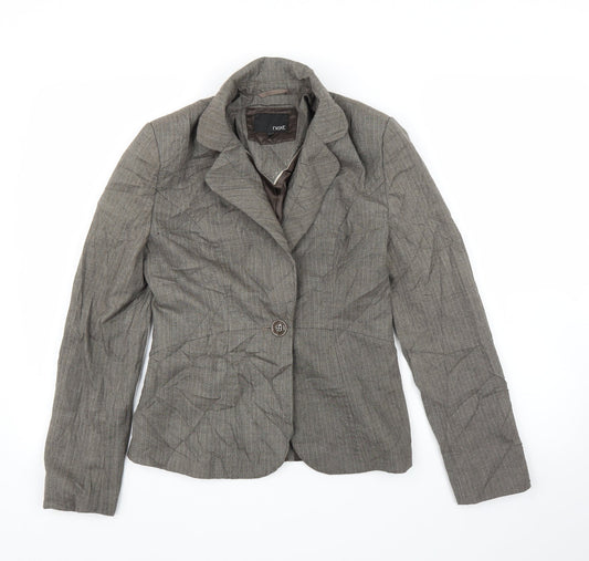 NEXT Womens Brown Striped  Jacket Blazer Size 8