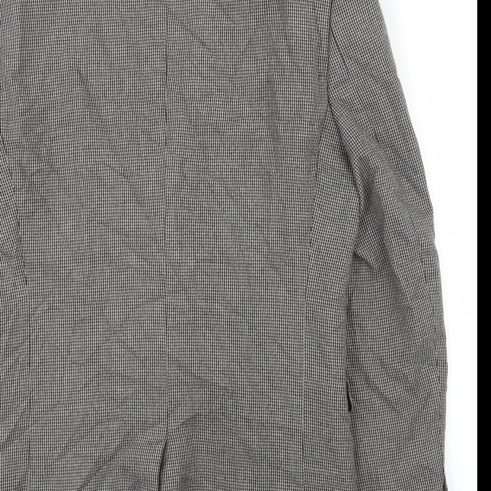 NEXT Mens Grey Houndstooth  Jacket Suit Jacket Size 36
