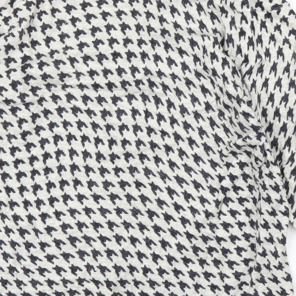 Preworn Womens Grey Houndstooth  Pullover Jumper Size M