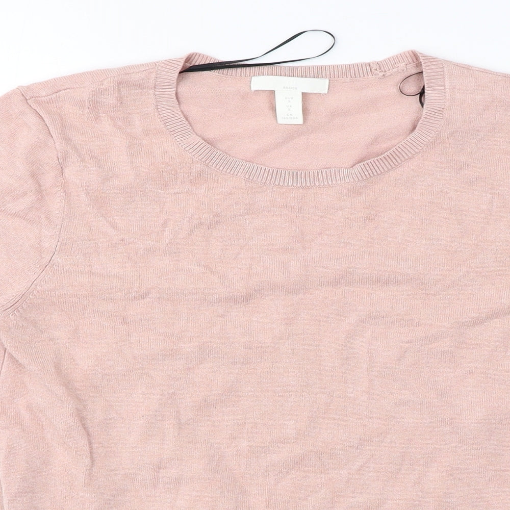 H&M  Womens Pink   Pullover Jumper Size S