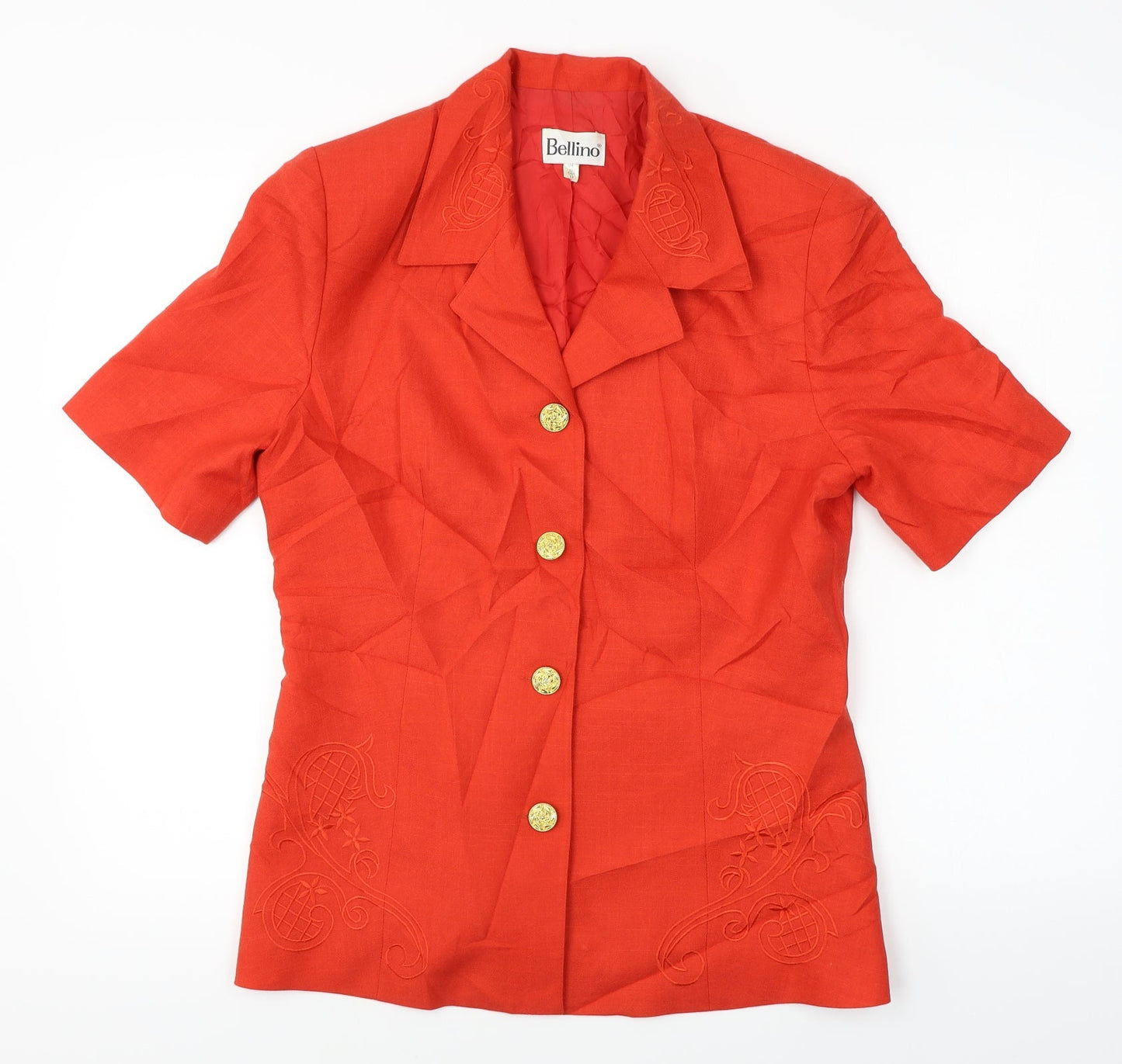 Bellino  Womens Red   Jacket Blazer Size 14