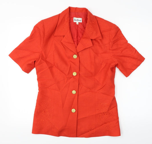 Bellino  Womens Red   Jacket Blazer Size 14