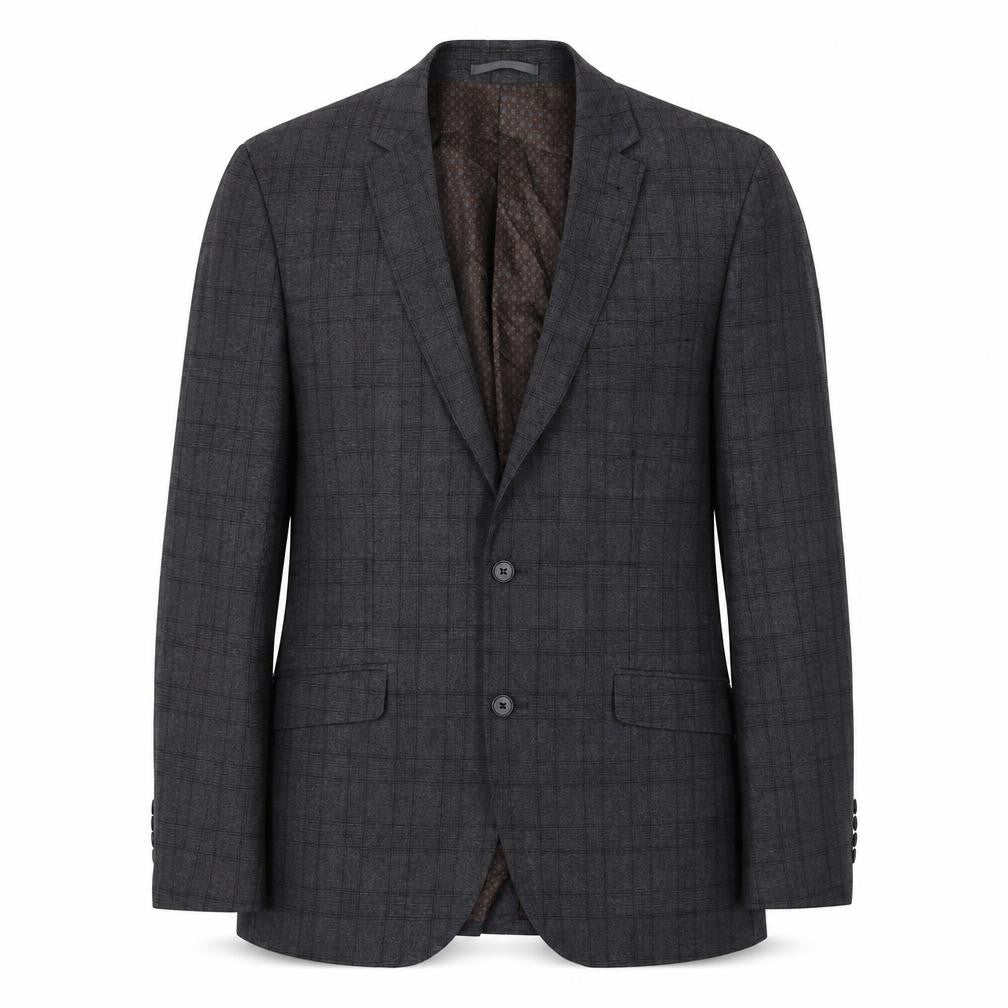 Mens 40 Chest Regular Fellini Grey Two-Button
