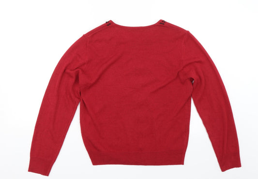 Classic Womens Red   Cardigan Jumper Size 10