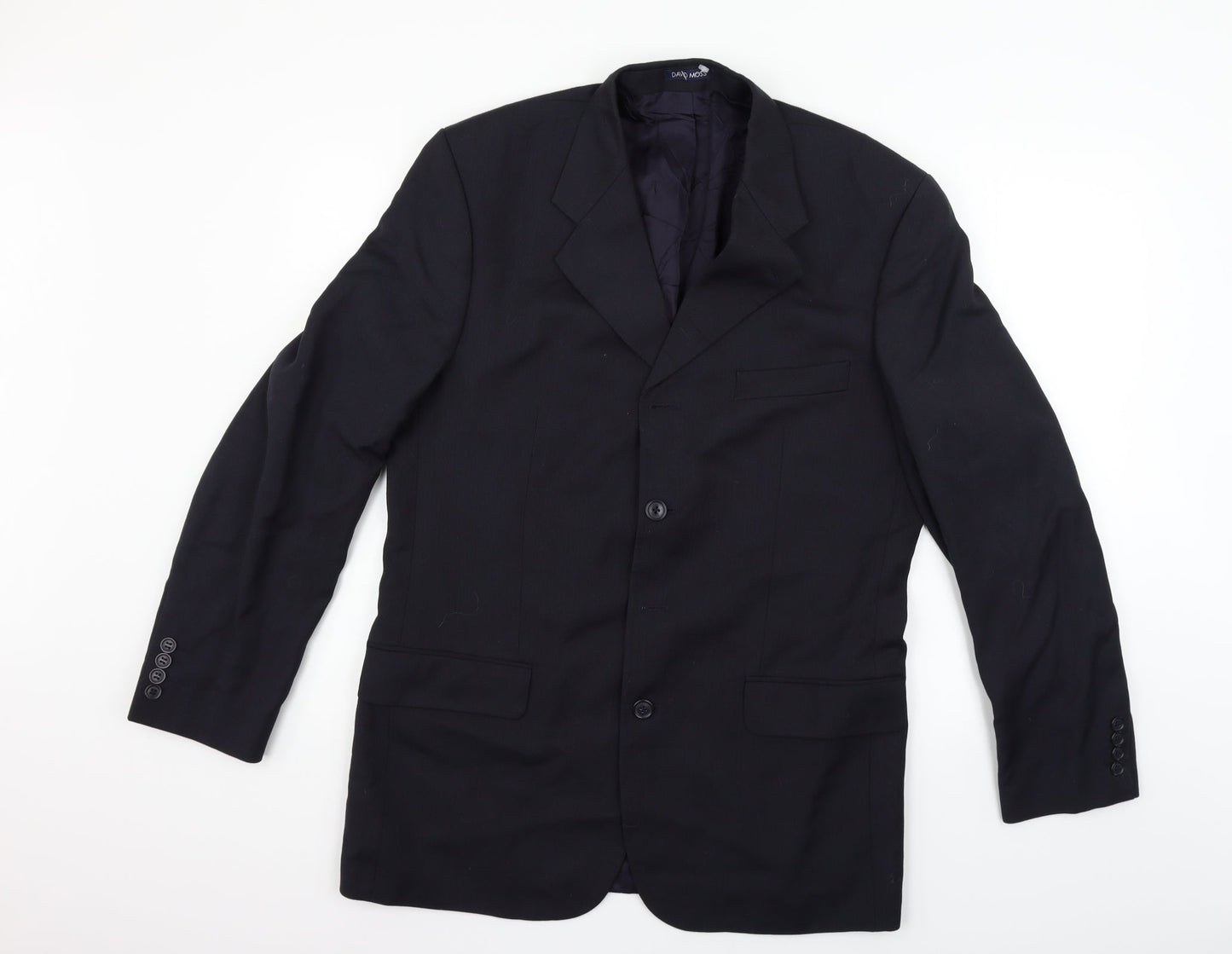David Moss Mens Black   Jacket Coat Size L