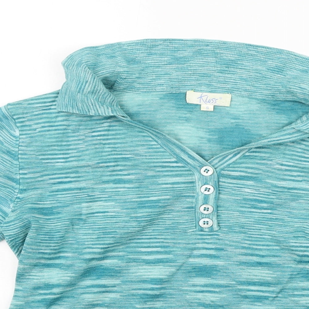 Klass Womens Blue Striped  Pullover Jumper Size S