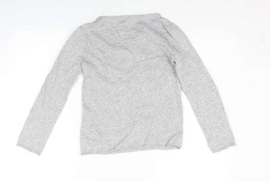 H&M Girls Grey Geometric  Pullover Jumper Size 11-12 Years