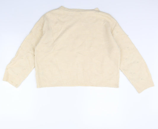 H&M Womens Ivory   Pullover Jumper Size S