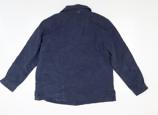 Charlotte James Womens Blue   Jacket Coat Size 18