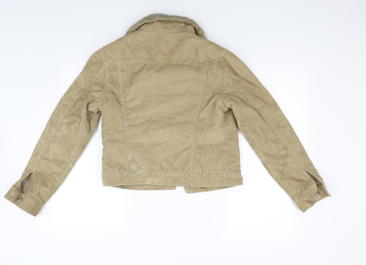 Per Una Womens Beige  Corduroy Jacket Coat Size 8