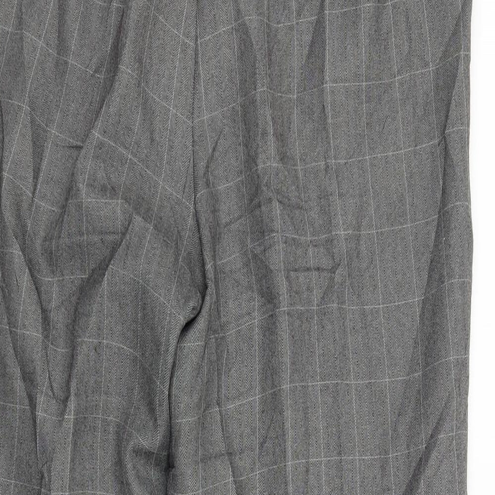Marks and Spencer Womens Red Check  Trousers  Size 14 L25 in