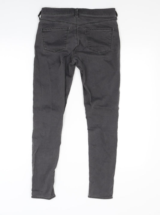 Topshop Womens Grey  Denim Skinny Jeans Size 28 in L30 in