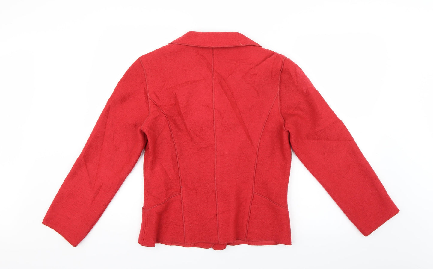 Hucke Womens Red   Overcoat Coat Size 10
