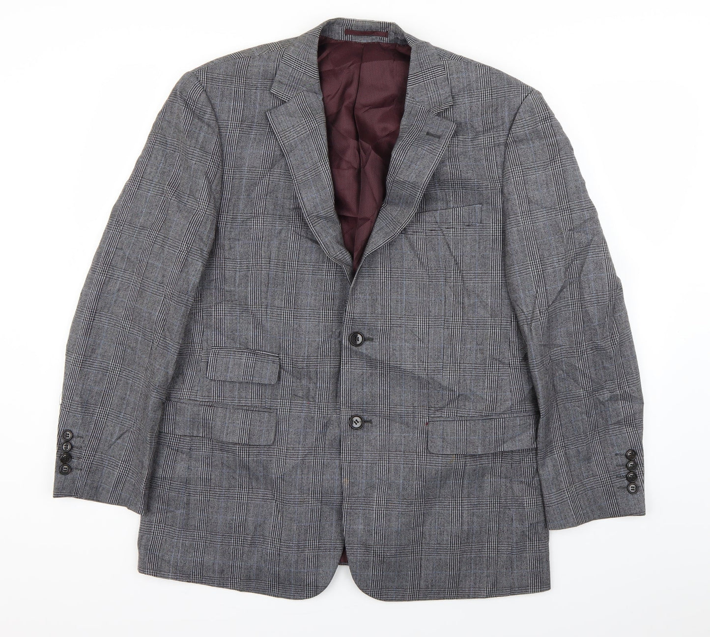 Skopes Mens Grey Plaid   Blazer