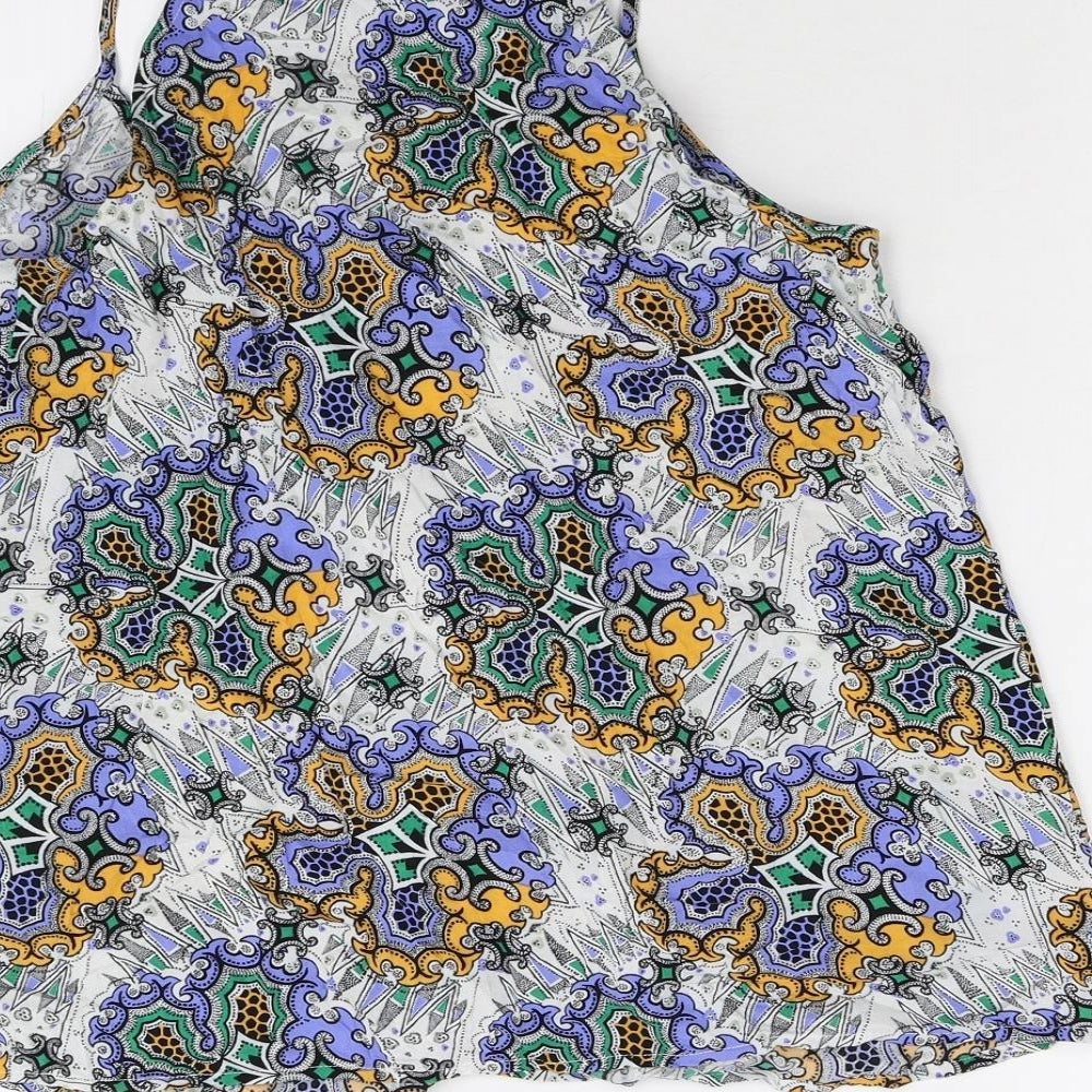 Warehouse Womens Multicoloured Geometric  Camisole Tank Size 10