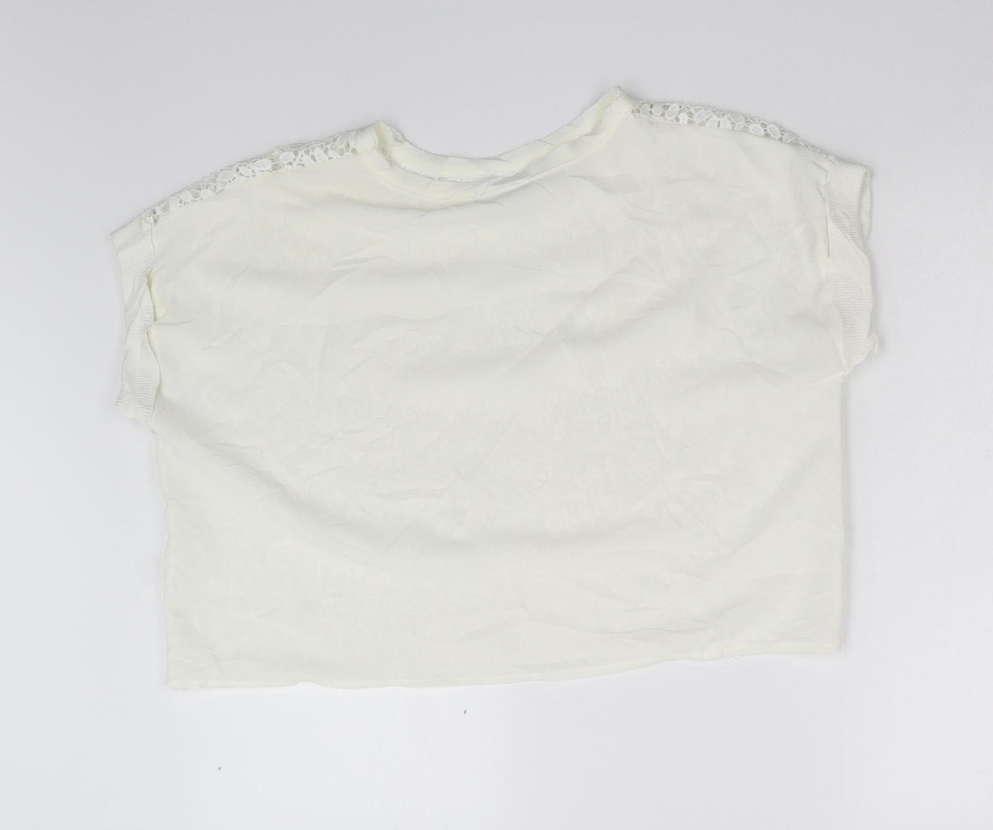 Zara Womens Ivory Floral  Pullover Jumper Size M