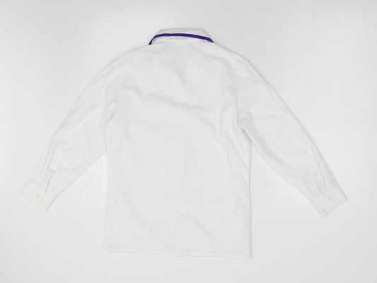 Wolfe & Scott Girls White   Basic Blouse Size M