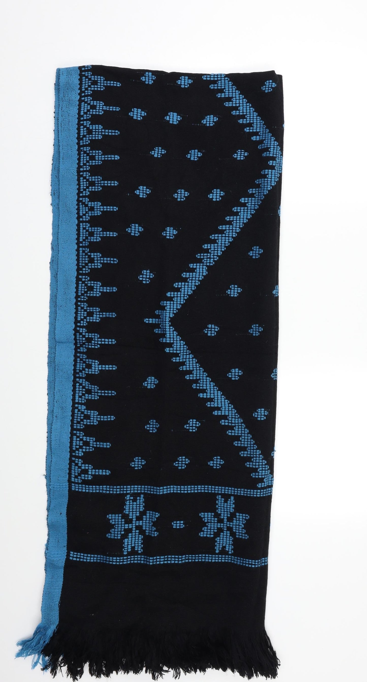 Preworn Womens Black Geometric   Shawl/Wrap