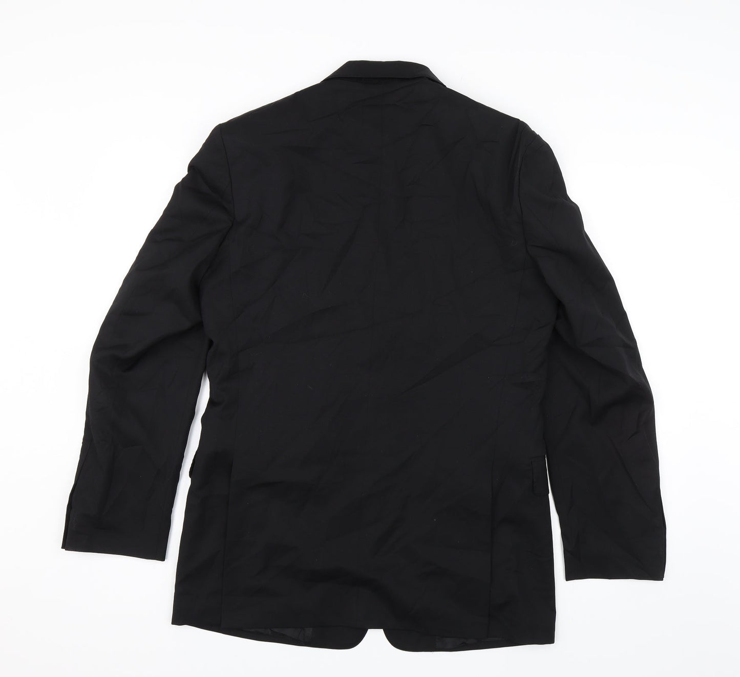Lanificio Mens Black   Jacket Suit Jacket Size 38