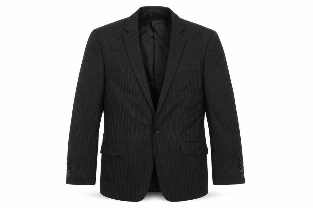 Cartel Mens Black Striped  Jacket Suit Jacket Size 38
