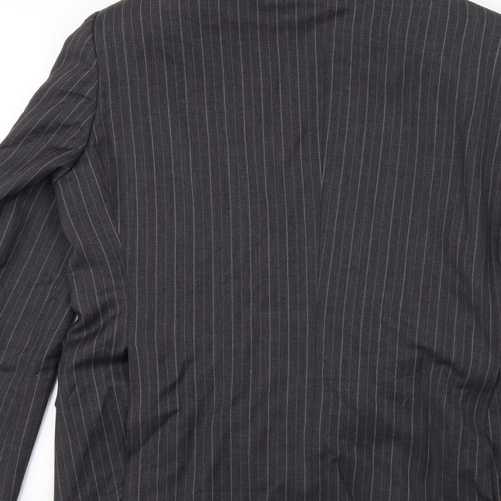 NEXT Mens Grey Striped  Jacket Suit Jacket Size 42