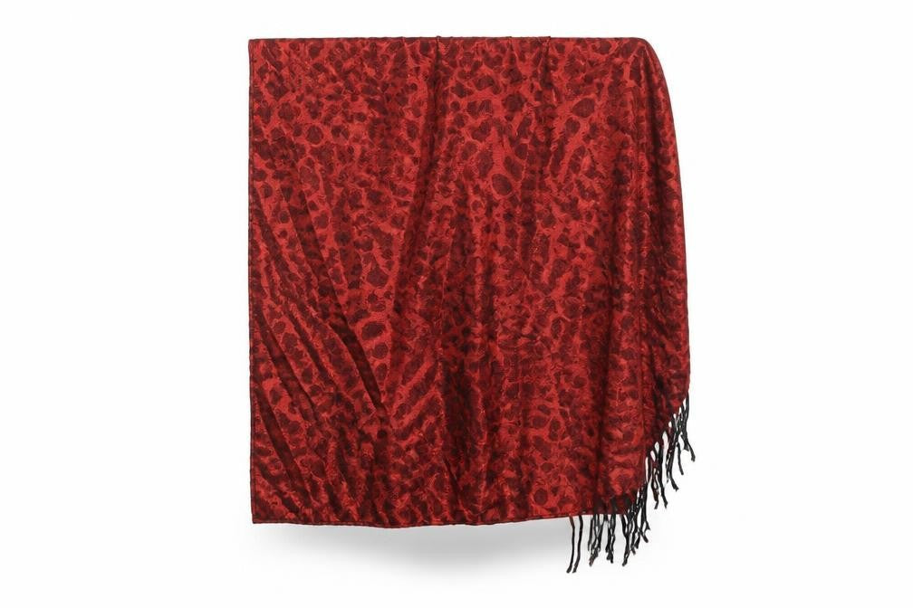 Preworn Womens Red Animal Print   Shawl/Wrap