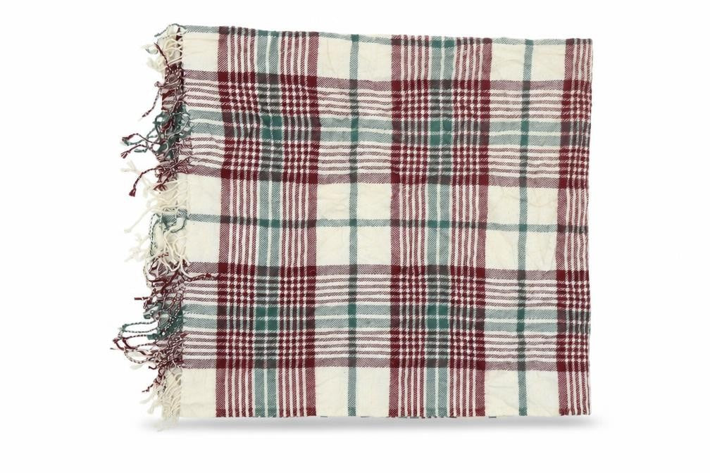 hOme Womens Beige Check   Shawl/Wrap