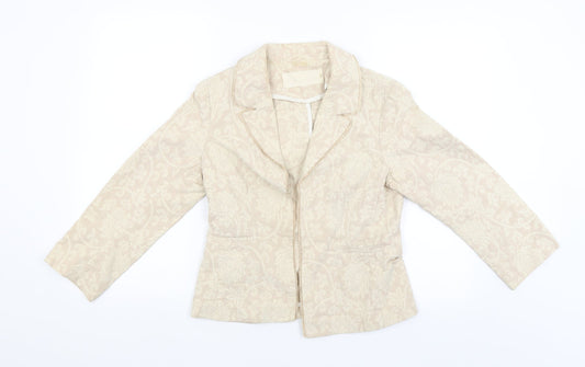 Schumacher Womens Beige Fair Isle  Jacket  Size M