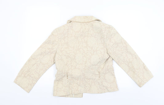 Schumacher Womens Beige Fair Isle  Jacket  Size M