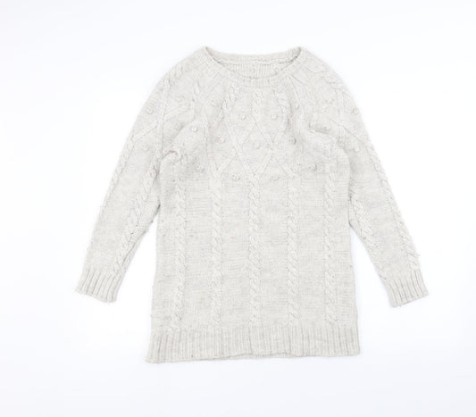 Marks and Spencer Womens White   Pullover Jumper Size 14