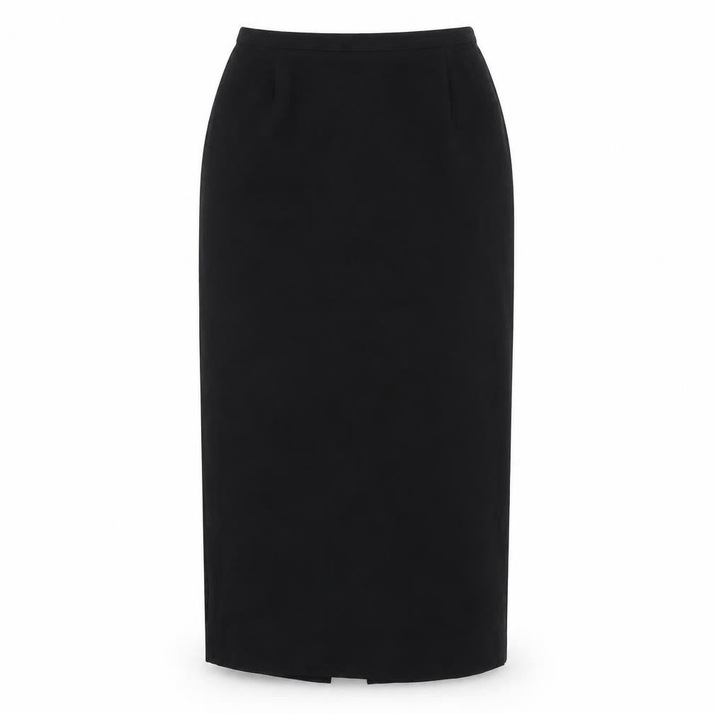 Front view of Principles women’s black a-line skirt, size UK 12