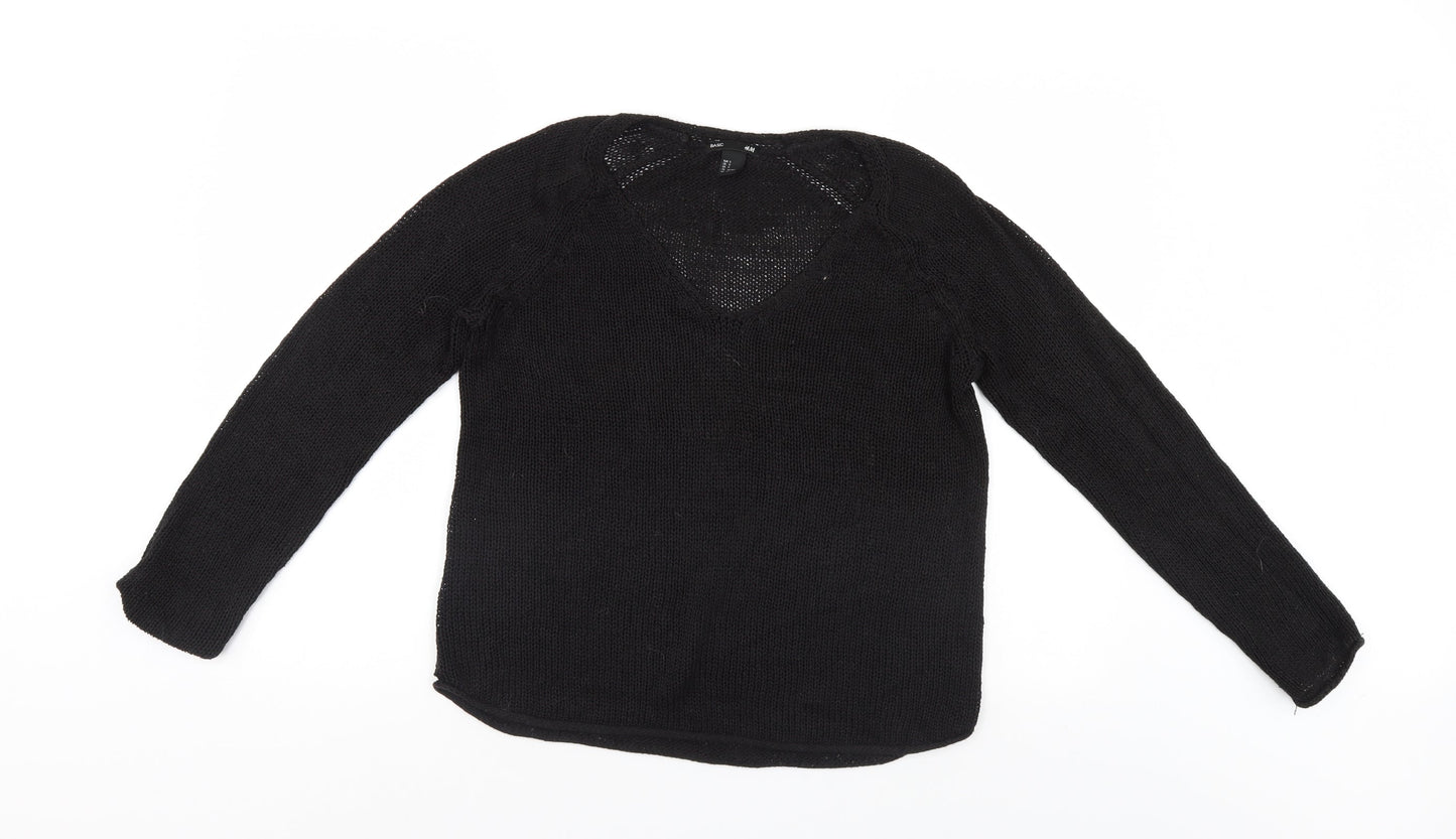 H&M Womens Black   Pullover Jumper Size S