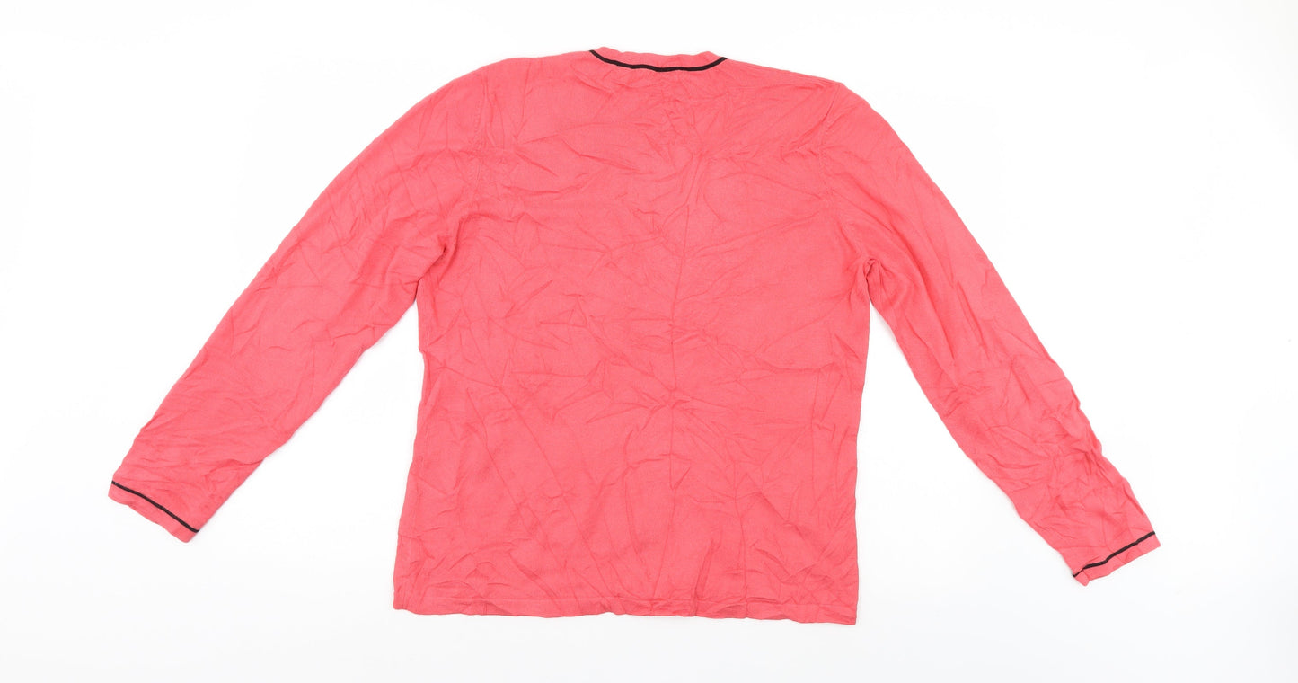 Rabe Womens Pink Floral  Pullover Jumper Size 14