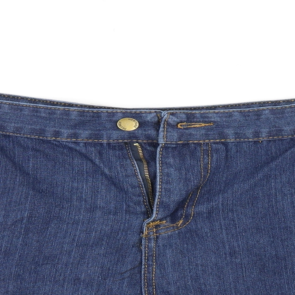 Preworn Womens Blue  Denim Mom Jeans