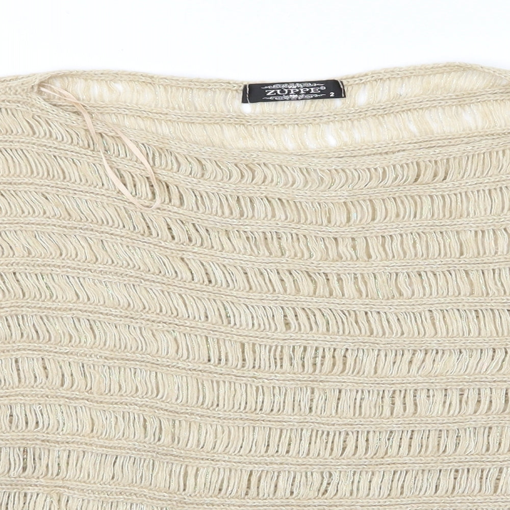 zupie Womens Beige   Pullover Jumper Size 2