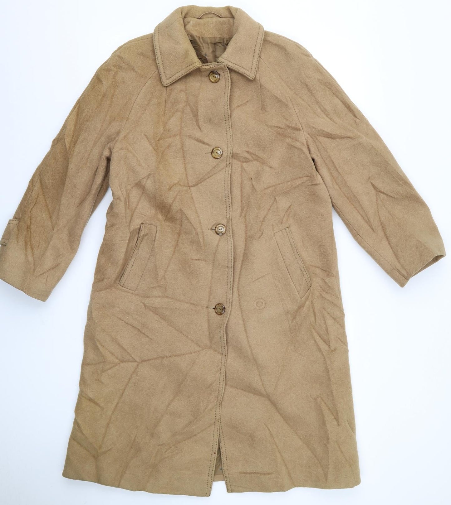 Preworn Womens Brown   Overcoat Jacket Size 12