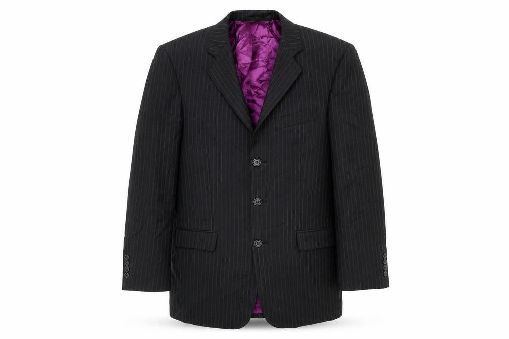 Womens UK Size 10  Super 100's Black Polyester Jacket