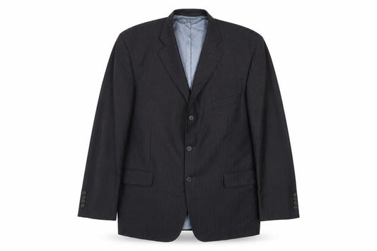 m&s Mens Black Striped  Jacket  Size L