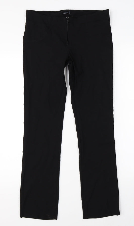 Preworn Womens Black   Trousers  Size 12 L26 in